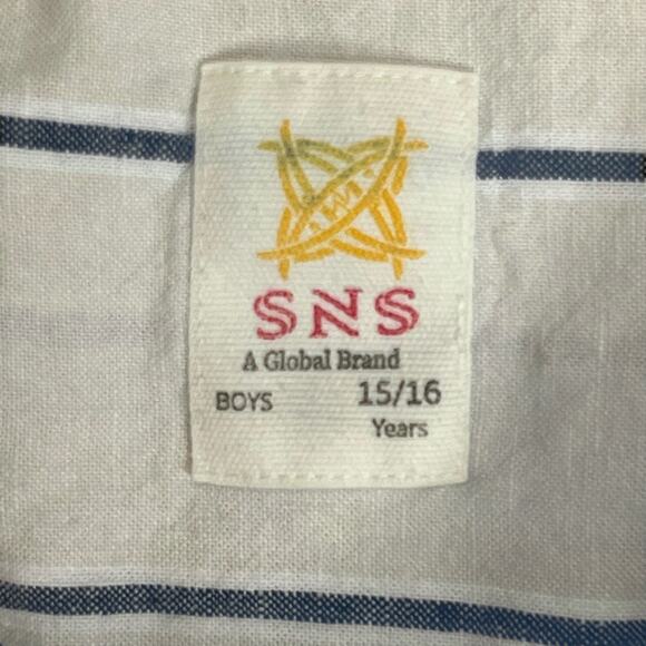 Fun In The Sun - Boys Button-Up Striped Shirt 15/16 Years - By SNS Sahil N Sabil - Picture 3 of 16